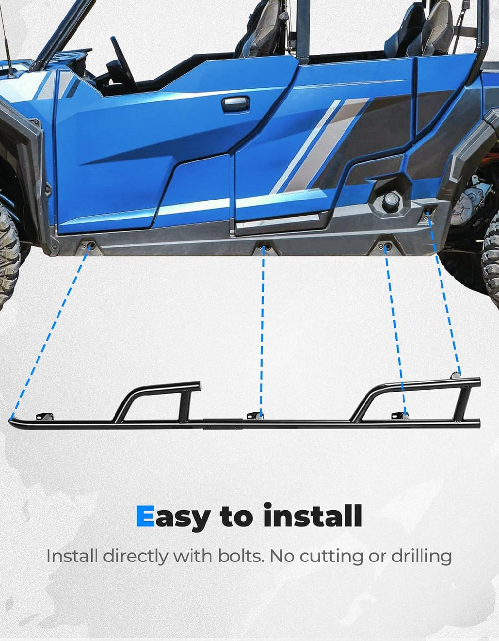 4 Seater Rock Sliders Nerf Bars Side Bumper Protection Frame Accessories S4399