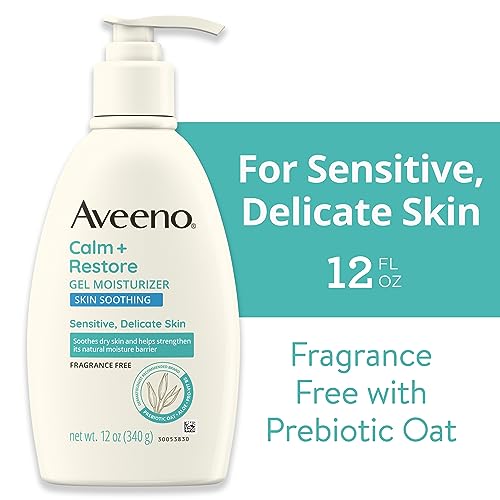 Calm + Restore Body Moisturizer Gel for Sensitive Skin, Lightweight, Fragrance Free, 12 OZ P55814