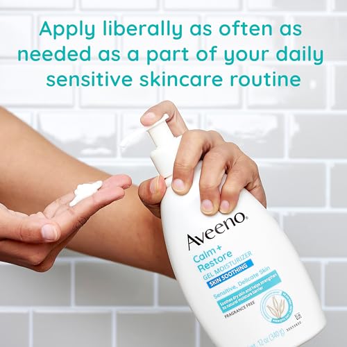 Calm + Restore Body Moisturizer Gel for Sensitive Skin, Lightweight, Fragrance Free, 12 OZ P55814