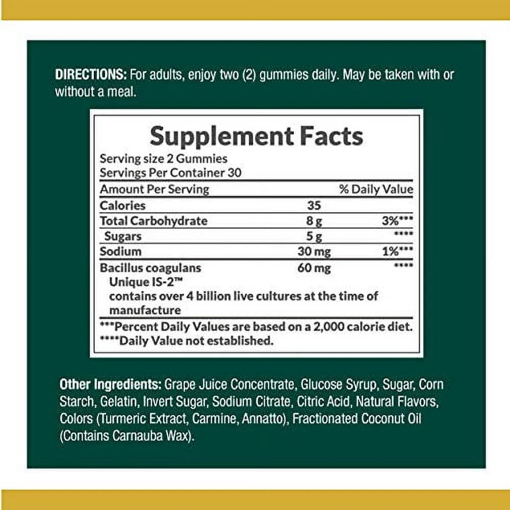 Probiotic Gummies for Immune Health & Digestive Balance, 60 Count P6118