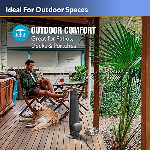 42" Portable Outdoor Tower Fan with Bluetooth, 4 Speeds, Night Mode S341