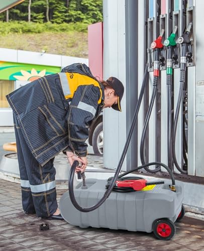 15 Gallon Portable Fuel Caddy with Siphon Pump and 10-Foot Hose H348377