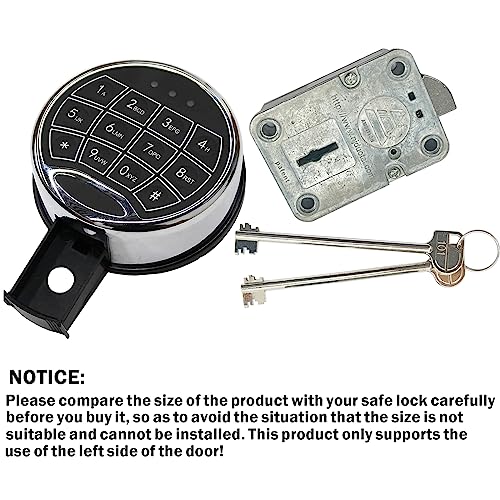 Electronic Keypad Lock for Safes with Time Delay and 2 Emergency Keys V291