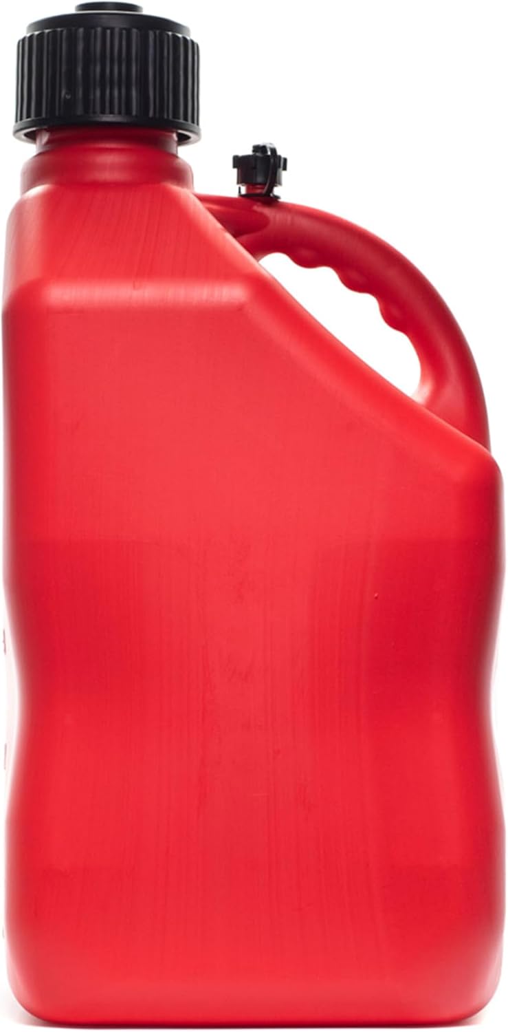 5.5-Gallon Square Motorsport Container (2 Pack) Red with 14" Deluxe Filler Hose H61862