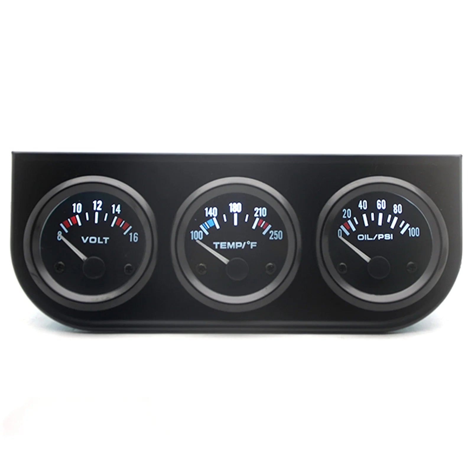 3-in-1 Car Meter for Voltage, Water Temperature, and Oil Pressure - 52mm Gauges E226485