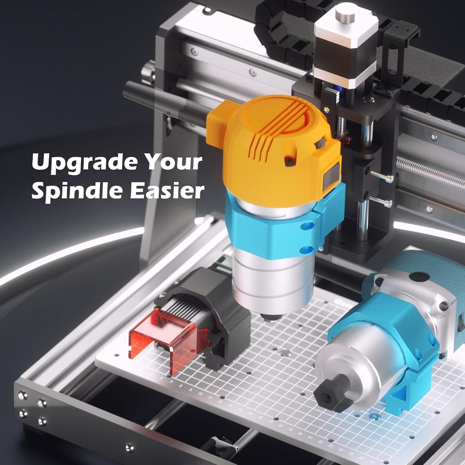 CNC Router Machine with MDF Grid Spoilboard F806414