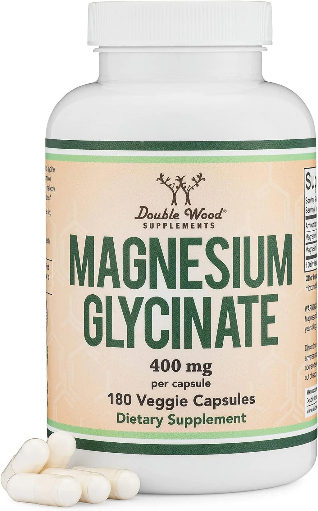 Magnesium Glycinate 400mg, 180 Capsules, High Absorption I59648