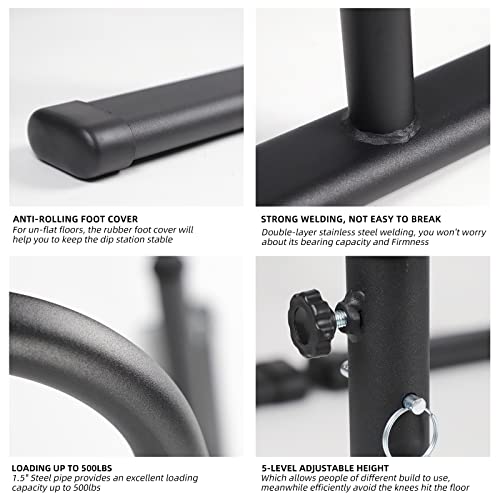 Adjustable Dip Bars for Home Gym Strength Training P112066