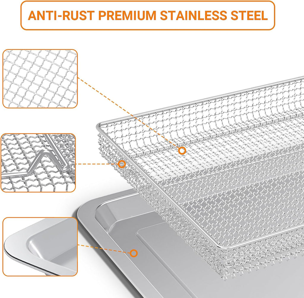 Stainless Steel Baking Tray and Air Fryer Basket T3977