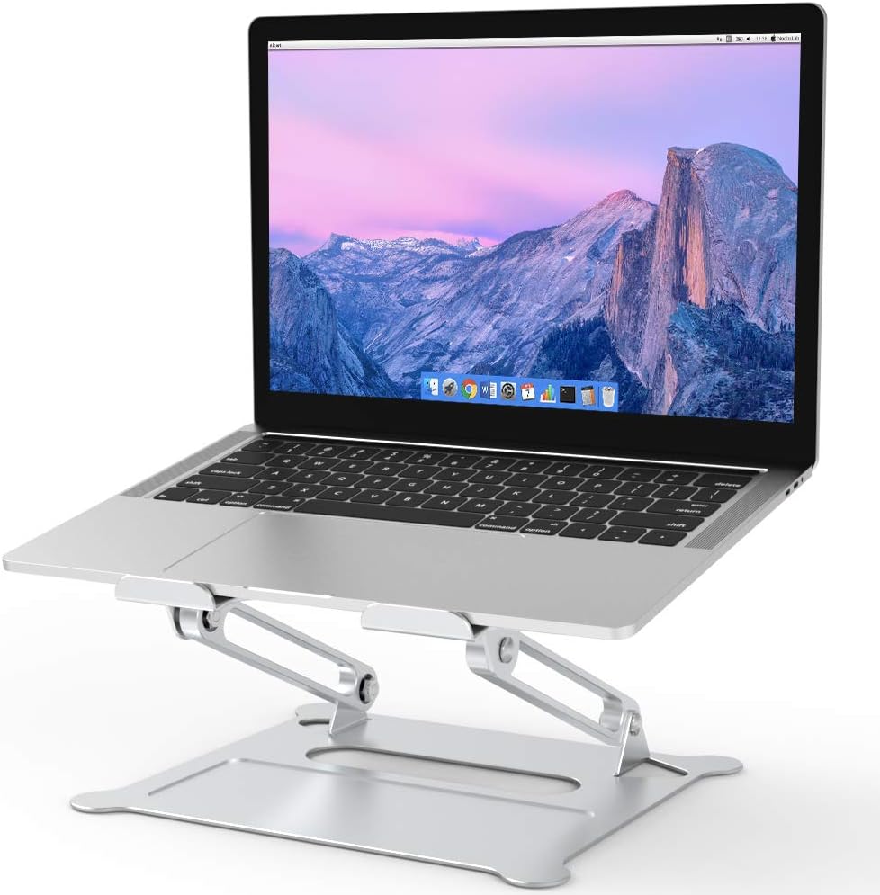 Aluminum Laptop Stand, Ergonomic Adjustable Notebook Riser Holder D99779