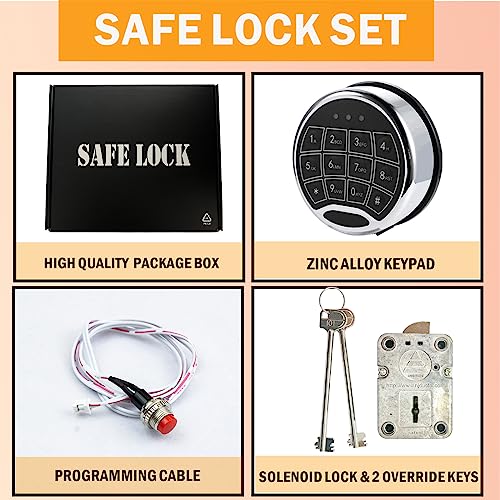 Electronic Keypad Lock for Safes with Time Delay and 2 Emergency Keys V291