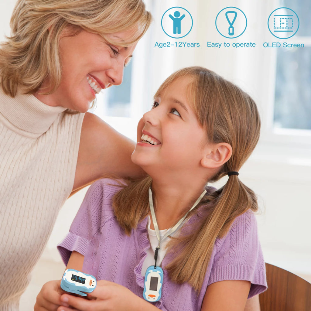 Fingertip Pulse Oximeter for Kids and Children, Blue X5041