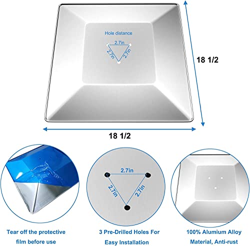 Aluminum Patio Heater Reflector Shield, 4 Sided Replacement Part P689735