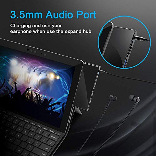 7-in-2 USB-C Docking Station for Surface Go with 4K HDMI, USB 3.0, SD Card Slot S48329