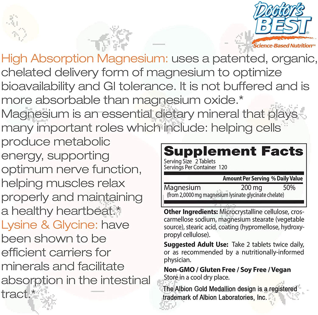 High Absorption Magnesium Multivitamins 100 mg, 240 Tablets E8165
