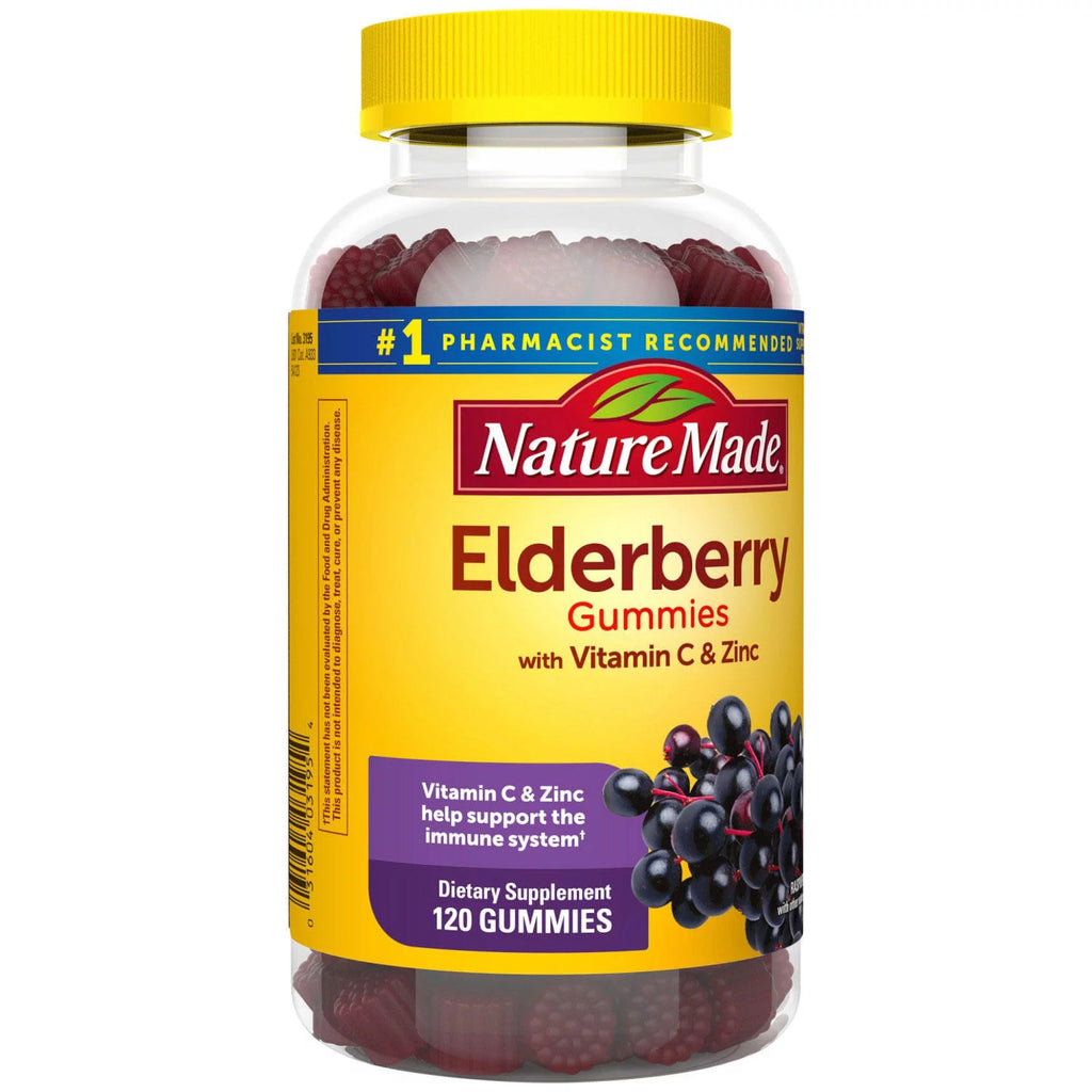 Elderberry Gummies with Zinc and Vitamin C, Immune Support, 120 Count B7379