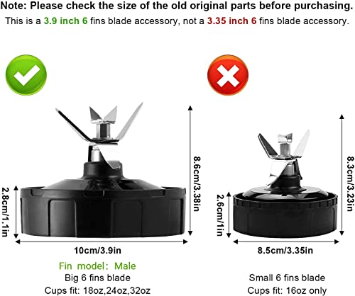 Blender Blade Replacement 6 Fins for 18 24 32 oz Containers Y369363