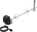 DELSbbq Rotisserie Grill Kit, Universal Grill Rotisseries (120V 4W Motor, 28” Spit Rod, 2 x 4 Forks), BBQ Grilling Accessory Kit for Universal Gas Grills