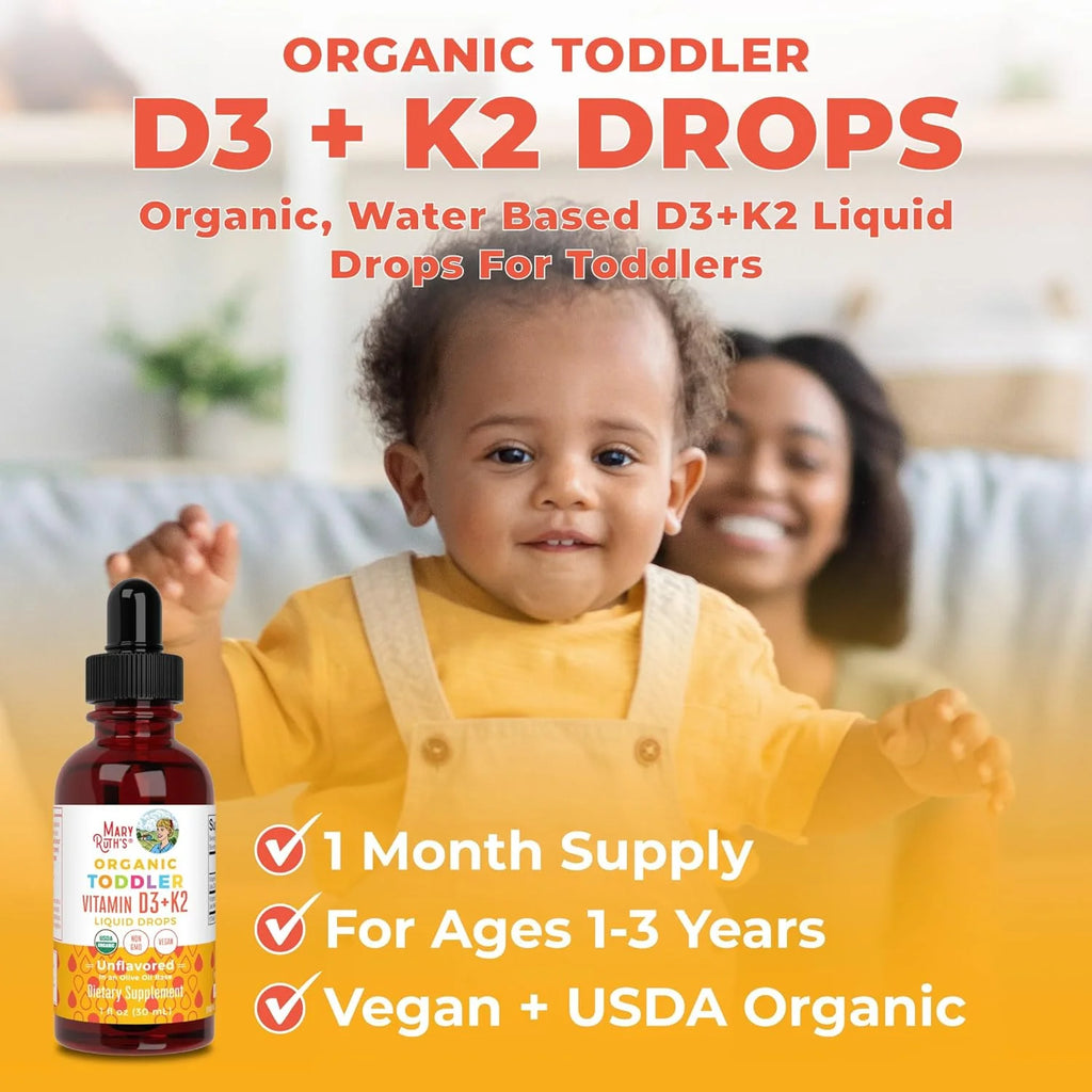 Vitamin D3+K2 Liquid Drops, Unflavored, Vegan, 1 fl oz E718