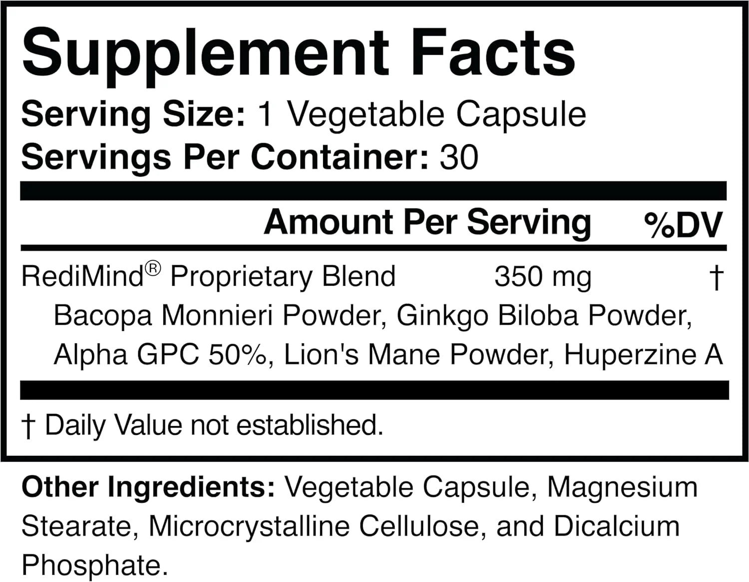 Natural Cognitive Enhancement Supplement D46554