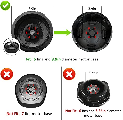 Blender Blade Replacement 6 Fins for 18 24 32 oz Containers Y369363