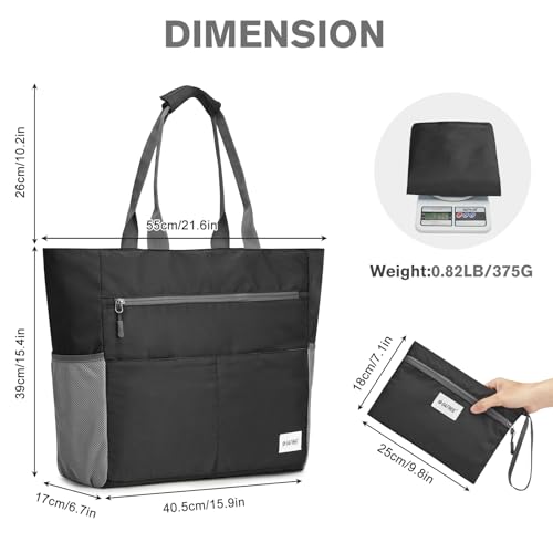 Waterproof Sandproof Beach Tote Bag, Large Capacity Foldable H350943