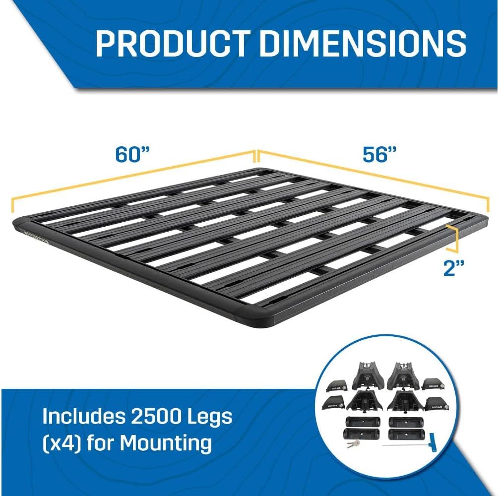 Pioneer Roof Rack Kit for Toyota Tundra Crewmax 2022+, Aluminum, Bolt-On Clamp Mounting N6452