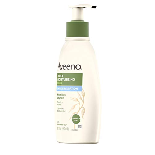 Daily Moisturizing Lotion for Dry Skin with Soothing Oat, Fragrance-Free, 12 Fl. Oz B3968
