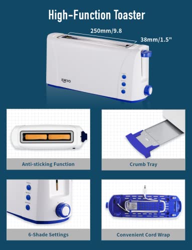 2 Slice Wide Slot Toaster with Defrost and Reheat I108856