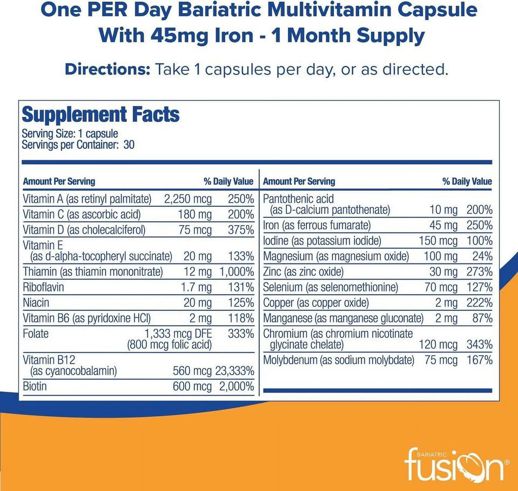 Multivitamin One per Day Capsules with Iron H382