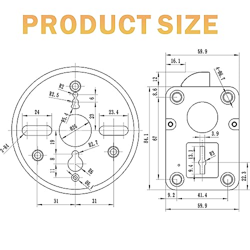 Electronic Keypad Lock for Safes with Time Delay and 2 Emergency Keys V291