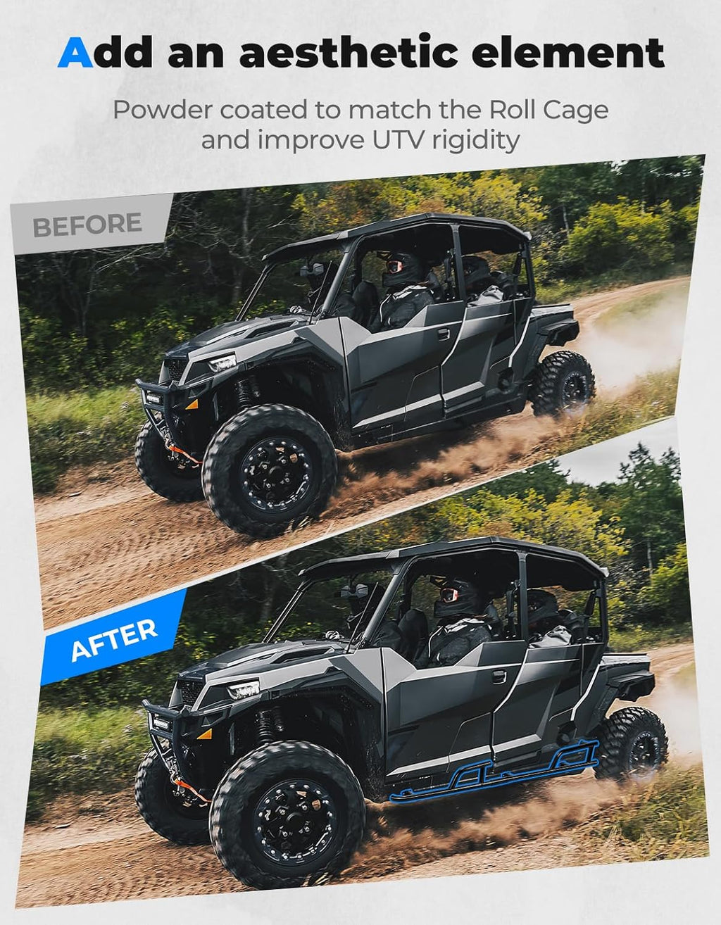 4 Seater Rock Sliders Nerf Bars Side Bumper Protection Frame Accessories S4399
