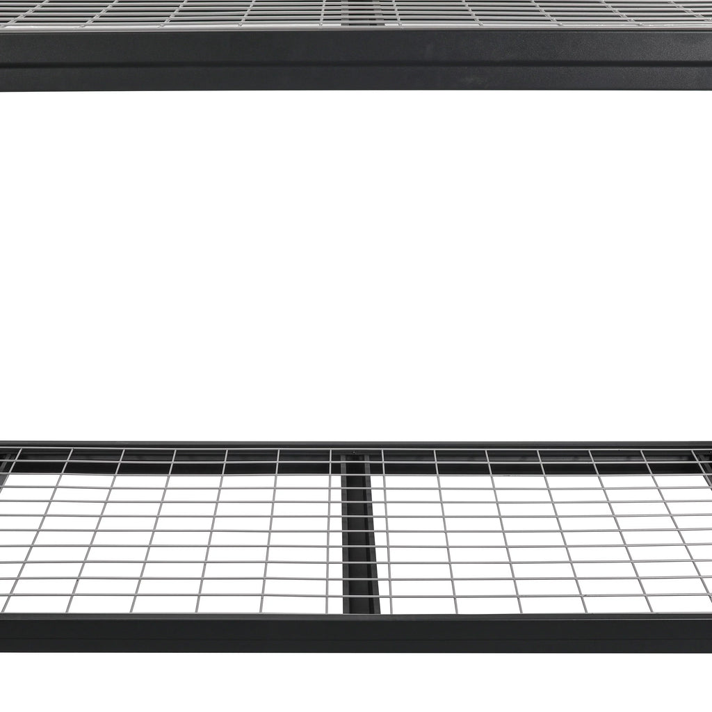 Steel 3-Tier Storage Shelf Unit, 72H x 77W x 24D, Black W154452