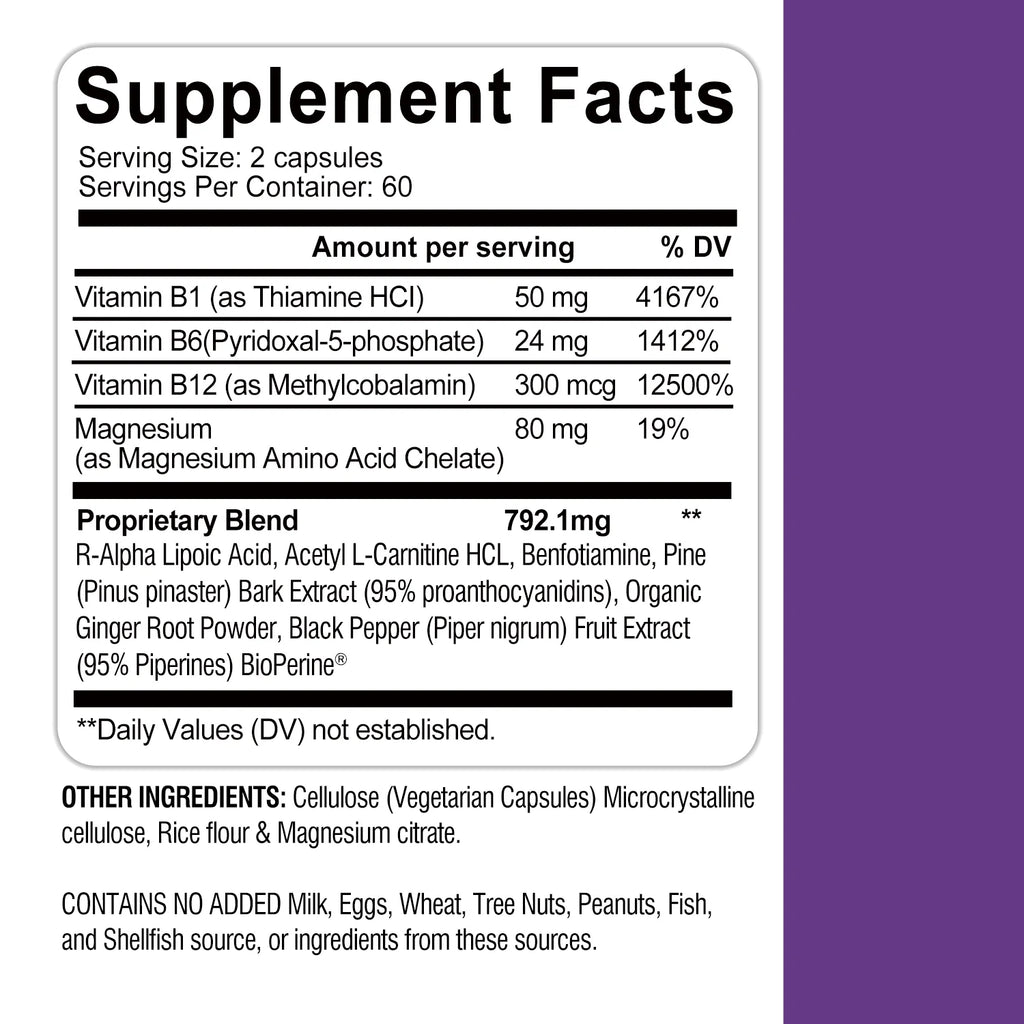 Nerve Soothing Formula with R-ALA and Acetyl L-Carnitine, 120 Count W4274