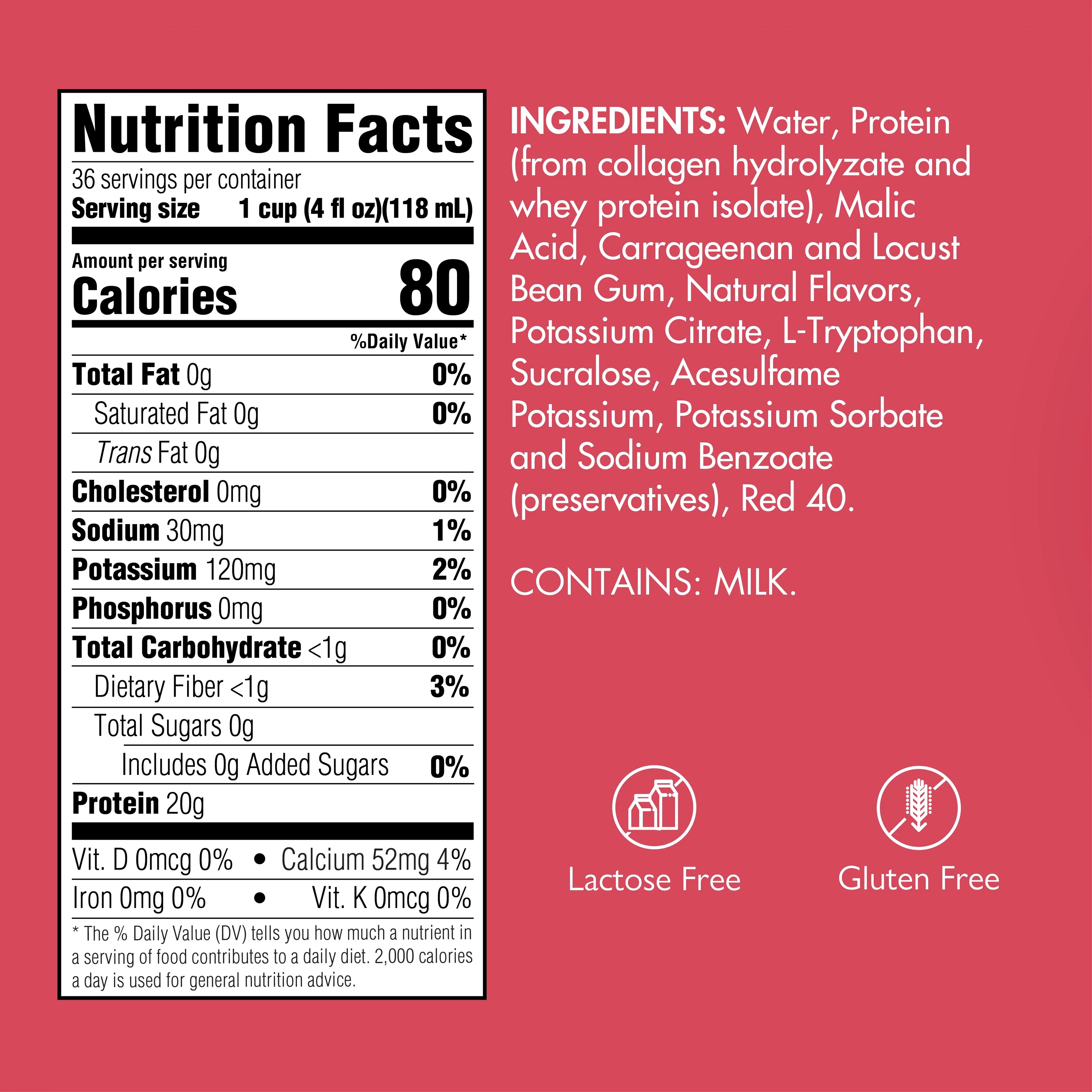 Sugar Free High Protein Gelatin Fruit Punch 12 Servings A357