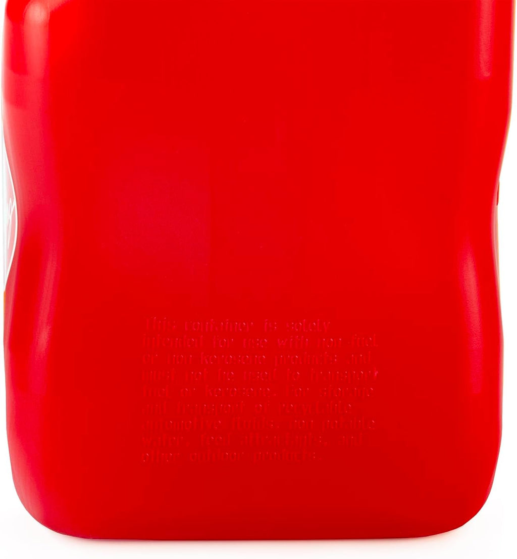 5.5-Gallon Square Motorsport Container (2 Pack) Red with 14" Deluxe Filler Hose H61862