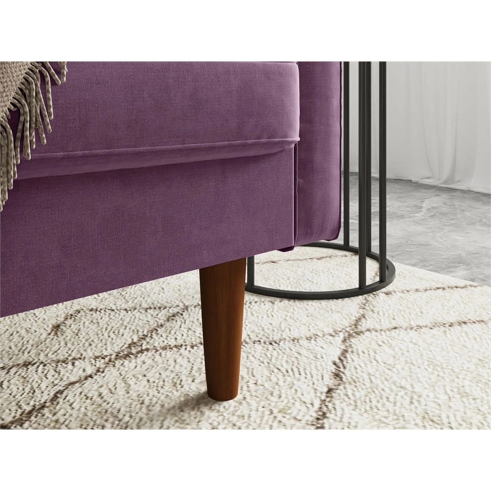 Contemporary 70" Velvet Sofa in Purple L50836