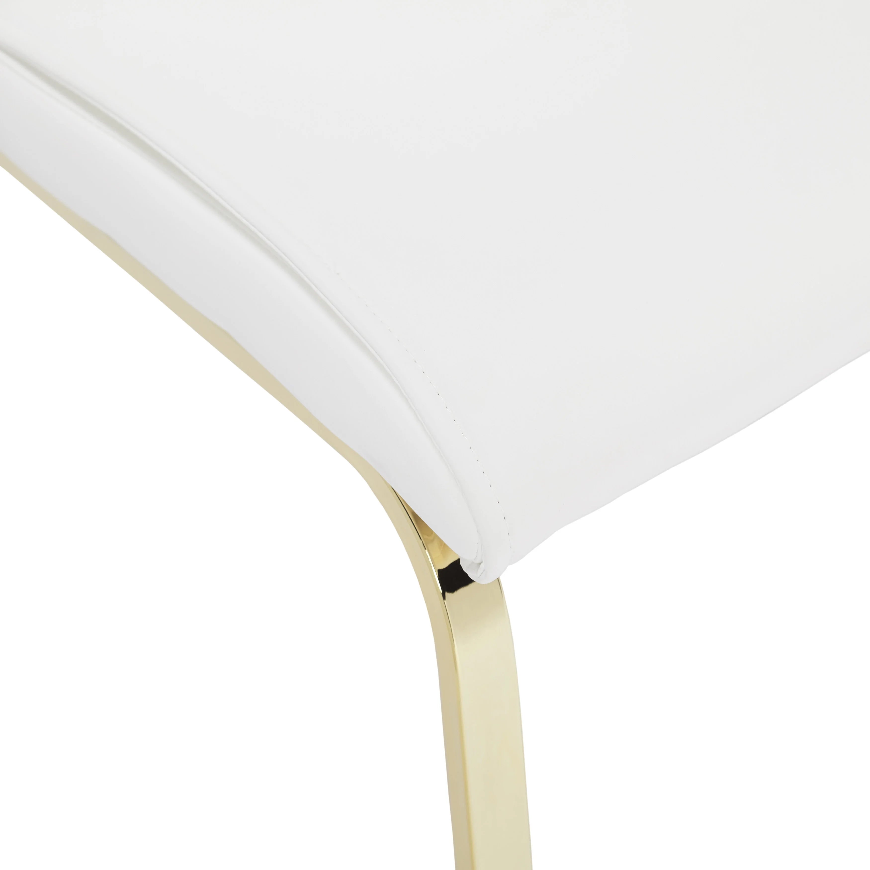 Gold Faux Leather Parsons Chairs (Set of 2) T33219