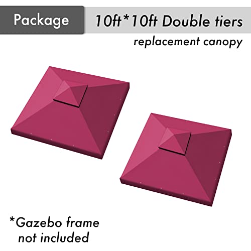 10x10 FT Double Tiered Canopy Replacement Top P874