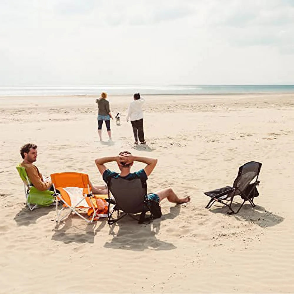 Folding Beach Chair with Mesh Back, Heavy Duty for Adults (2 Pack) K582330