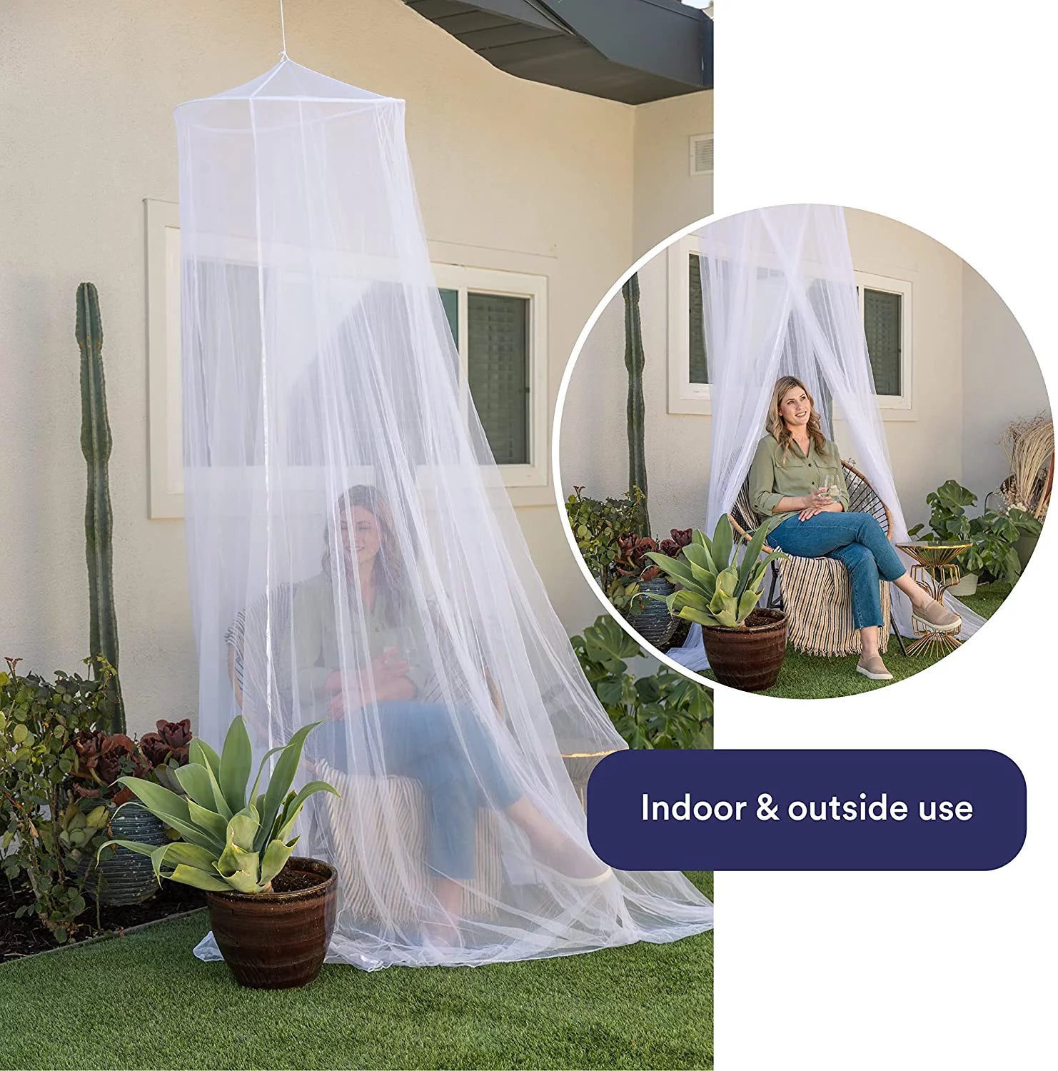 Mosquito Net Bed Canopy, Ultra Large Bug Net, Mesh 380, 2 Entries I241