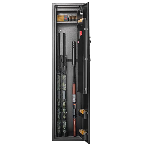Gun Safe with Digital Keypad, Quick Access Storage Cabinet for Rifles and Shotguns T7376