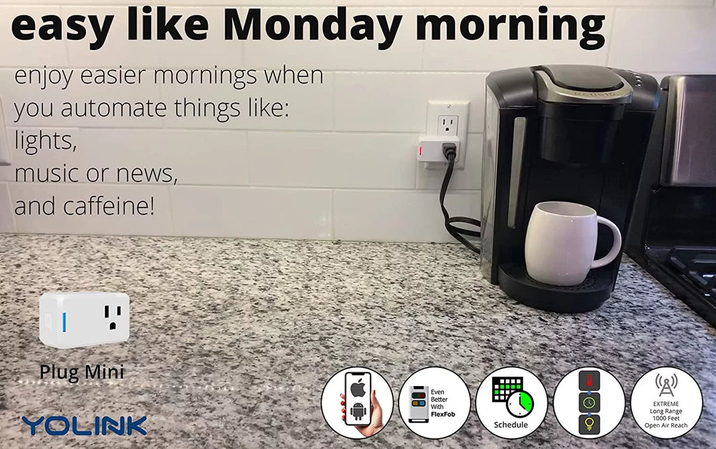 Smart Plug Mini Outlet, Long Range Remote Control, Works with Alexa and Google Assistant V253015