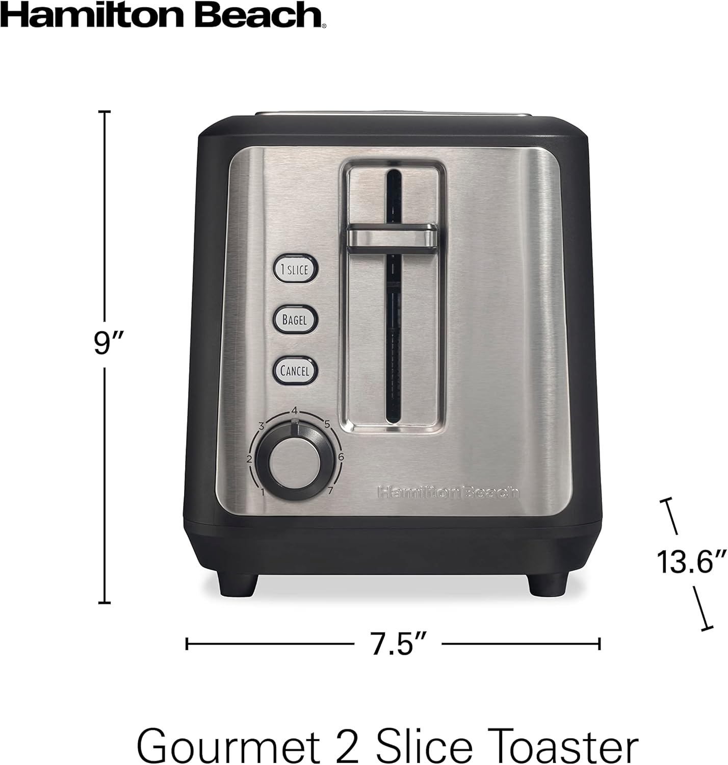2 Slice Slot Toaster with Extra Long Wide Slots and Shade Selector N9552