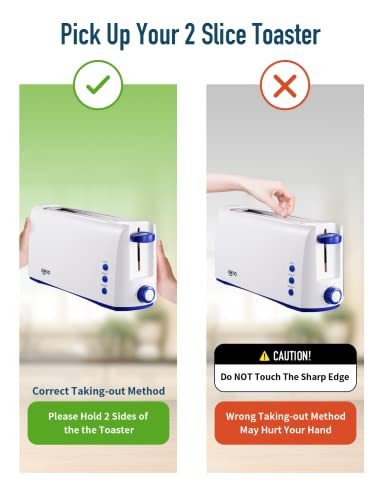 2 Slice Wide Slot Toaster with Defrost and Reheat I108856