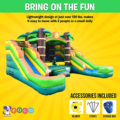 Inflatable Bounce House with Double Water Slides for Kids X3530
